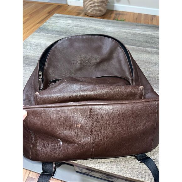 Coach Campus Leather Backpack Dark Brown - Picture 3 of 7